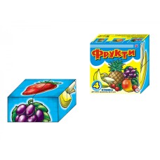 Кубики картонные Фрукты Технокомп 1332 4 кубика