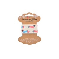 Бавовняна стрічка з малюнком Нарядні такси 2 м 741328