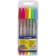 Набор ручек шариковых Economix Standart 6 цветов(20) E10510