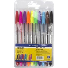 Набор ручек шариковых Economix Standart 10 цветов(12) E10513