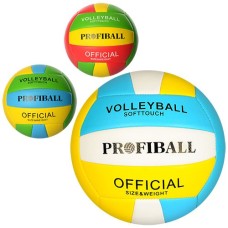 Мяч волейбольный Profiball ПВХ 2,7мм, 300-320г, 3 цвета, в пакете (30) EN3248  