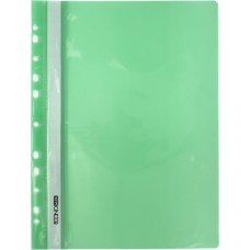 Папка-швидкозшивач Economix А4 з перфорацією глянцева прозорий верх зелена (10) (300) E31510-04 