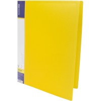 Папка-усы Economix CLIP A Light A4 пластиковая с 2 карманами желтая (1) (20) (120) E31207-05