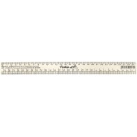 Лінійка пластикова 30см дві шкали закрійника і звичайна (25)