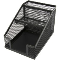 Подставка-органайзер Axent 10х14,3х10см металлическая черная 2118-01