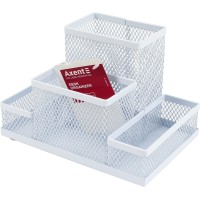 Підставка-органайзер металева Axent 155х103х100мм біла (24) 2117-21