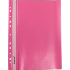 Папка-скоросшиватель Economix Light A4 с прозрачным верхом, с перфорацией, апельсин, розовая (10) (300) F38504-09