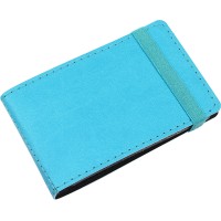 Визитница на 20 визиток Optima Vivella карманная на резинке бирюзовая O51615-21 