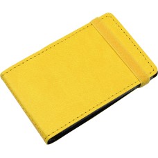 Визитница на 20 визиток Optima Vivella карманная на резинке желтая O51615-05 