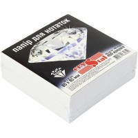 Блок для заметок неклееный 85х85мм 400 листов белый Crystal (40) 0629