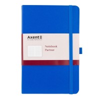 Блокнот А5 тверда обкладинка 96 аркушів клітинка Axent Partner блакитний 8201-07