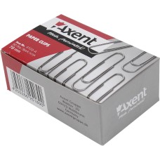 Скрепки 78мм Axent круглые никелированные 50 шт (10) (100) 4103