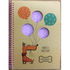 Блокнот пруж. А5 80арк. кліт. №9605/БК051/06/Мандарин/(60)