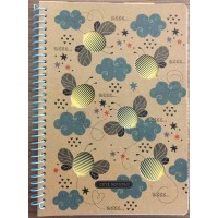 Блокнот пруж. А5 80арк. кліт. №9606/БК051/07/Мандарин/(60)