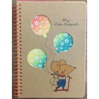 Блокнот пруж. В6 80арк. кліт. №9610/БК051/11/Мандарин/(60)