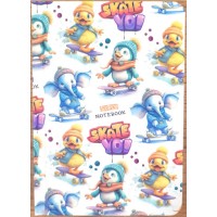 Блокнот А6 64арк. кліт. №9508/БК038/09/Мандарин/(120)