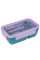 Ланч бокс пласт. "Yes" 850мл Fusion,з приладдям, фіолетово-зелений №708170(25)(50)