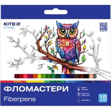 Фломастери "Kite" 18кольор. Classic №K-448(12)(96)(192)