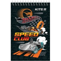 Блокнот пруж. А6 48арк. б/лін. пласт. Hot Wheels №HW24-196/Kite/(20)