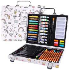 Набір для творч. в валізі: фломастери,олівці,акварельні фарби,пастель,пензлики №858124