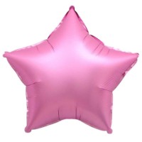 Набір кульок повітр. фольг. "Зірка сатин" рожева 10"/25см 5шт №832736/Pelican/(1)(5)