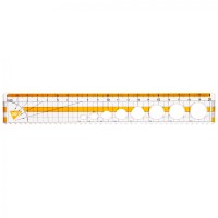 Лінійка пласт. 20см "Yes" з висічкою №370672(24)(192)