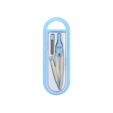 Циркуль "Maxi" 2предм. пенал з лінійкою по периметру, пастельний блакитний №MX81471(12)