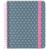 Блокнот пруж. В6+ 120арк. кліт. тв. обкл.,сірий №8461-2-A/Axent/(20)