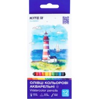 Олівці кольор. аквар. 12 кольор. "Kite" №К-1049 Classic(12)