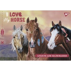 Альбом для малюв. на скобі 28/100 А4 з перфор. (для дівчаток) №130557/Yes/(6)(84)